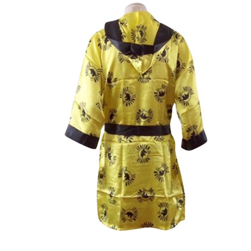 NWOT Vintage Rocky Italian Stallion Logos Gold Boxing Ring Robe and Shor… - Picture 2 of 11